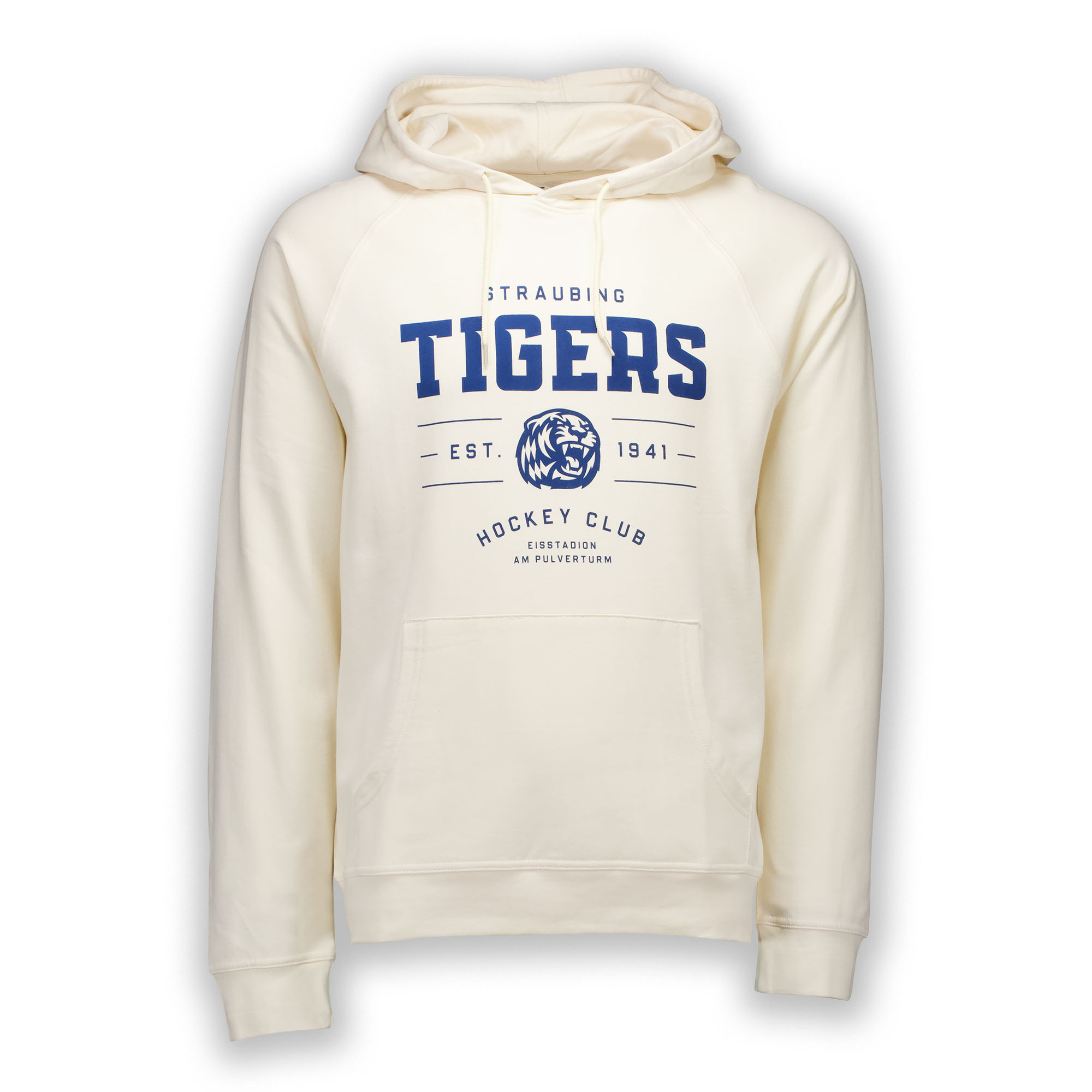 Hoodie Tigers est. 1941 Hoodie Tigers in weiß mit blauem Logo