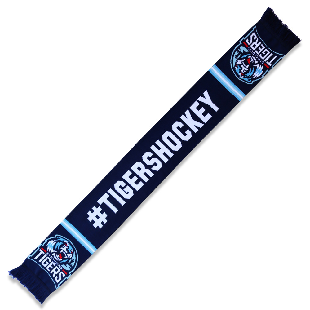 Fanschal Tigershockey Fanschal #Tigershockey blau mit Logo