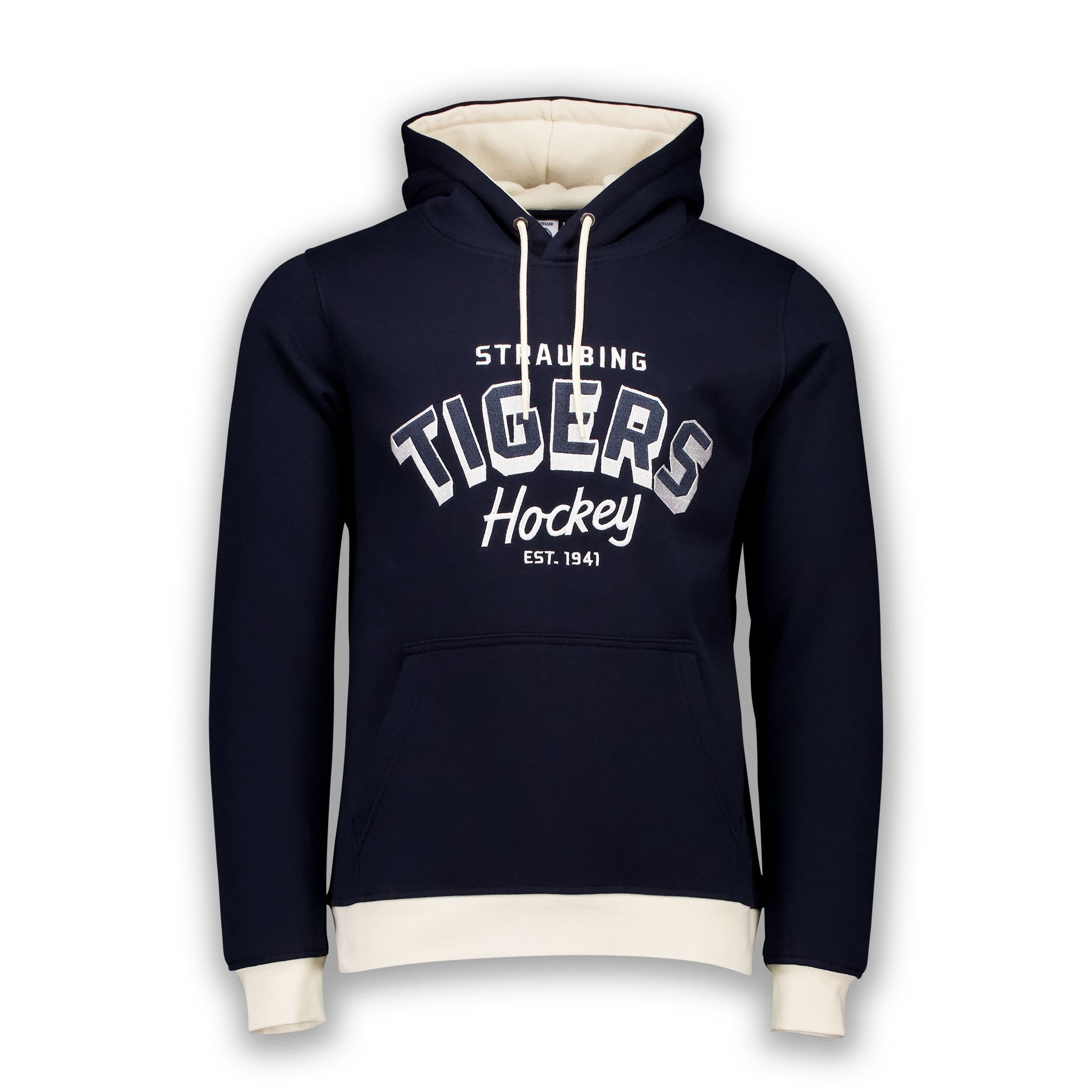 Hoodie SRT Hockey Hoodie Tigers schwarz weiß mit Logo