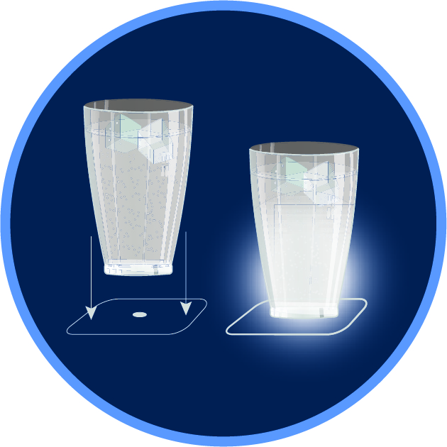 LED- Bierdeckel 4er-Set