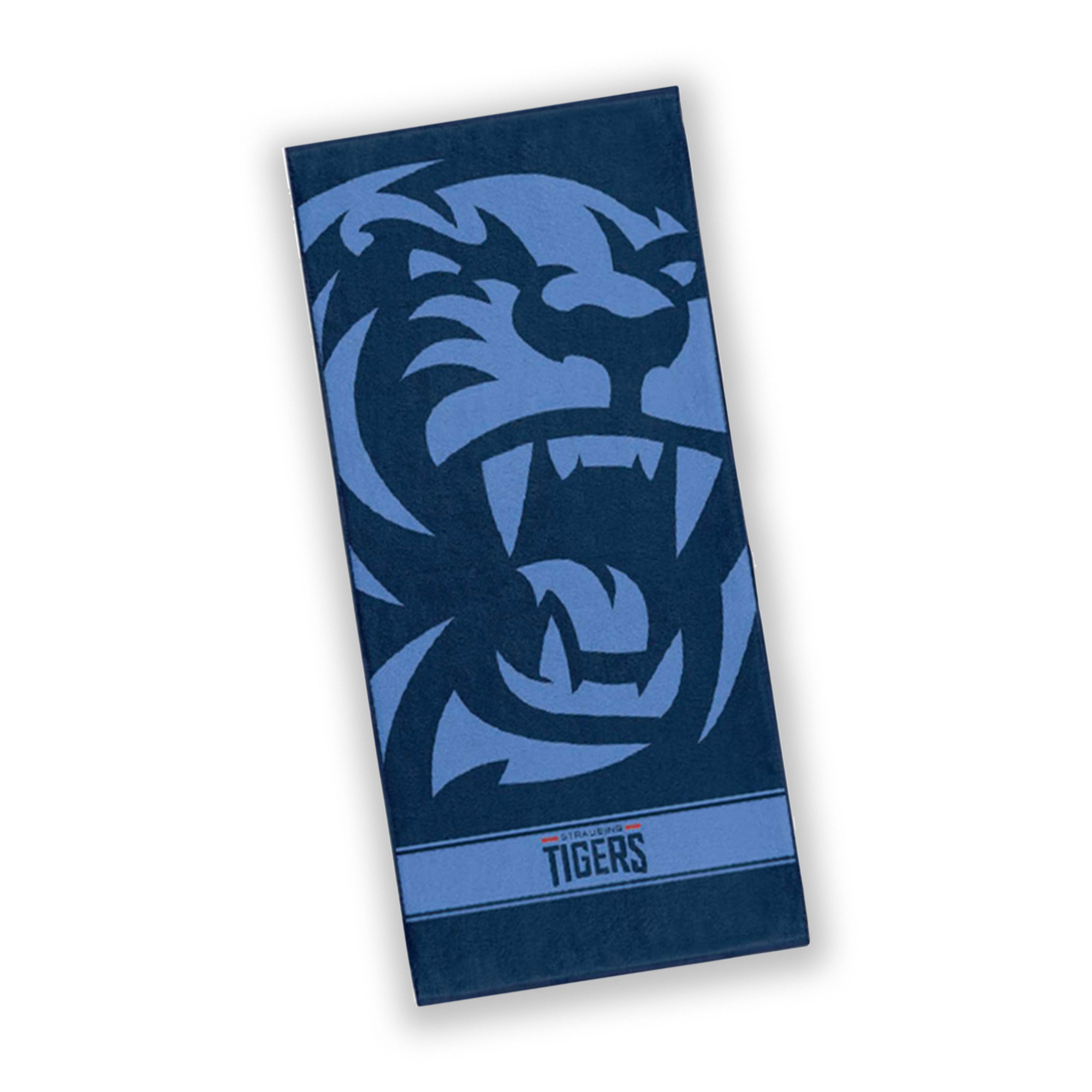 Duschtuch Tigers blau mit Log o