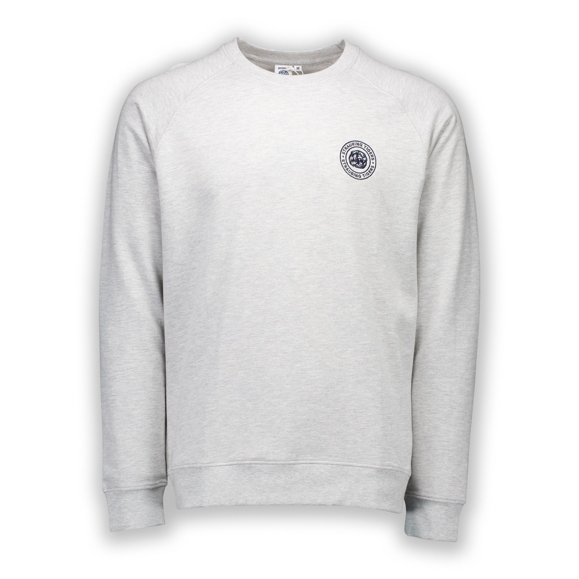 Crewneck Business Pullover weiß mit Logo